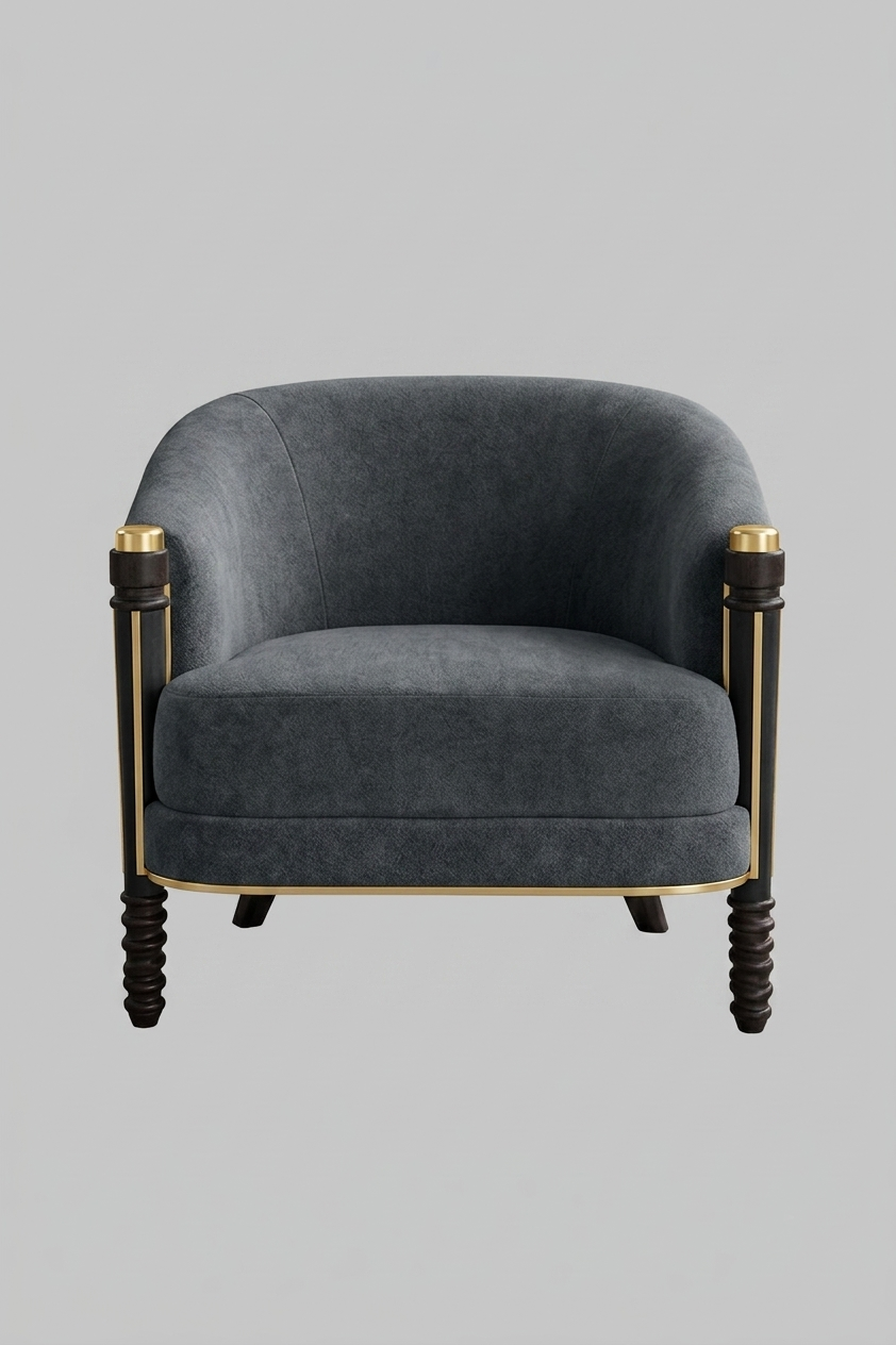 Classic Spindle-Base Armchair