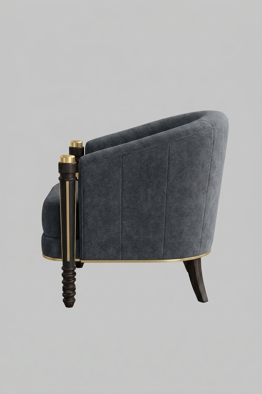 Classic Spindle-Base Armchair