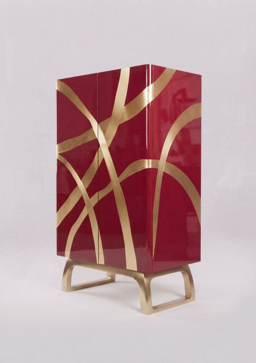 Crimson Ribbon Armoire