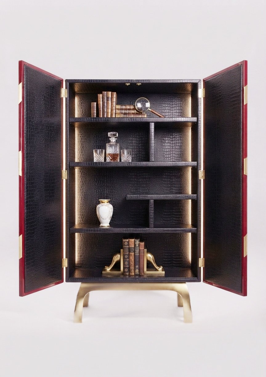 Crimson Ribbon Armoire